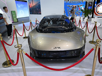 Visitors view JAC Group's concept car DEFINE at the 2024 World Manufacturing Conference in Hefei, China, on September 20, 2024. This four-do...