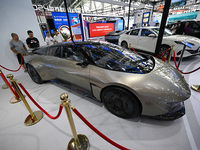 Visitors view JAC Group's concept car DEFINE at the 2024 World Manufacturing Conference in Hefei, China, on September 20, 2024. This four-do...