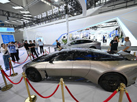 Visitors view JAC Group's concept car DEFINE at the 2024 World Manufacturing Conference in Hefei, China, on September 20, 2024. This four-do...