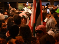 Protesters demonstrate for Black and Palestinian liberation following the subway shooting in Brooklyn, strikes from Israel on Hezbollah in L...