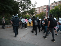 Protesters demonstrate for Black and Palestinian liberation following the subway shooting in Brooklyn, strikes from Israel on Hezbollah in L...