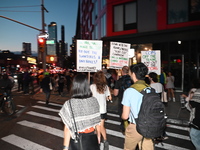 Protesters demonstrate for Black and Palestinian liberation following the subway shooting in Brooklyn, strikes from Israel on Hezbollah in L...