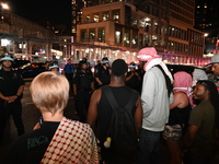 Protesters march and demonstrate for Black and Palestinian liberation following the subway shooting in Brooklyn, strikes from Israel on Hezb...