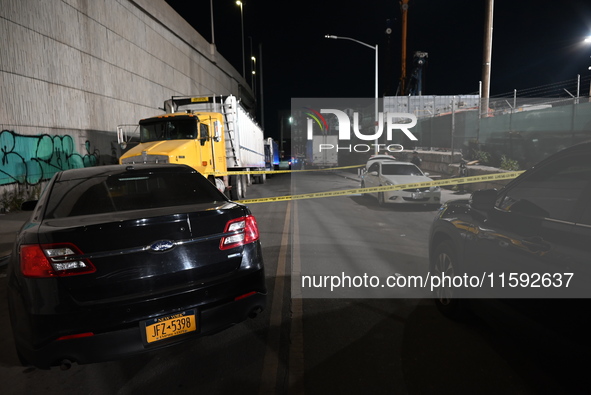 Six people are shot in a mass shooting on Stewart Avenue and Cherry Street in Brooklyn, New York, United States, on September 21, 2024. Earl...