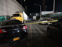 Six people are shot in a mass shooting on Stewart Avenue and Cherry Street in Brooklyn, New York, United States, on September 21, 2024. Earl...