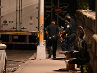 Six people are shot in a mass shooting on Stewart Avenue and Cherry Street in Brooklyn, New York, United States, on September 21, 2024. Earl...