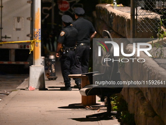 Six people are shot in a mass shooting on Stewart Avenue and Cherry Street in Brooklyn, New York, United States, on September 21, 2024. Earl...