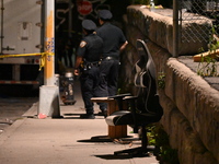 Six people are shot in a mass shooting on Stewart Avenue and Cherry Street in Brooklyn, New York, United States, on September 21, 2024. Earl...