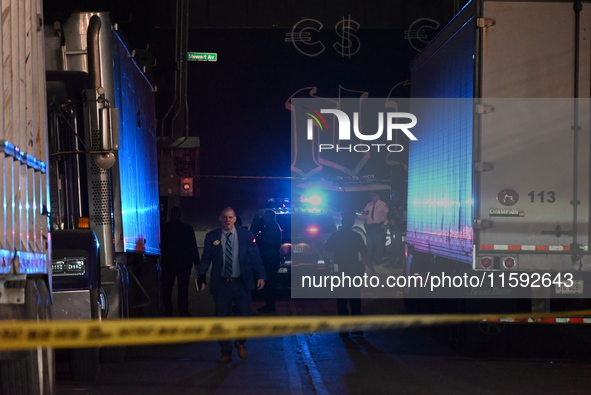 Six people are shot in a mass shooting on Stewart Avenue and Cherry Street in Brooklyn, New York, United States, on September 21, 2024. Earl...