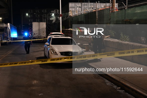 Six people are shot in a mass shooting on Stewart Avenue and Cherry Street in Brooklyn, New York, United States, on September 21, 2024. Earl...