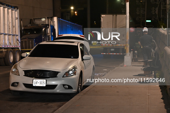 Six people are shot in a mass shooting on Stewart Avenue and Cherry Street in Brooklyn, New York, United States, on September 21, 2024. Earl...