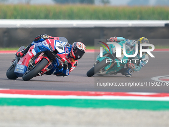 Iker Lecuona from Spain of Team HRC rides a Honda CBR1000-RR during the FIM Motul Superbike World Championship - Free practice session of th...