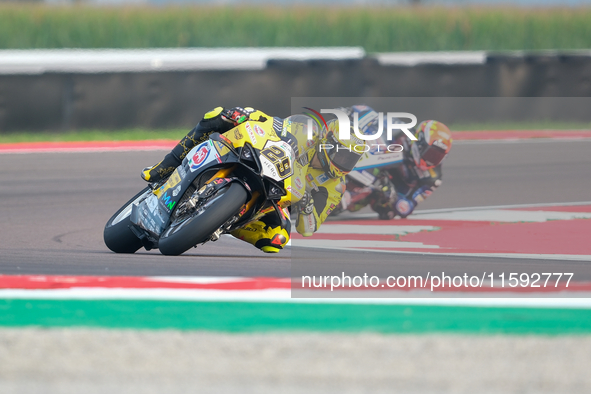 Andrea Iannone from Italy of Team GoEleven rides a Ducati Panigale V4R during the FIM Motul Superbike World Championship - Free practice ses...