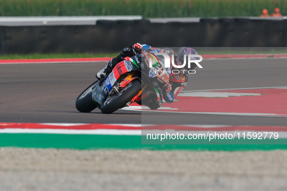 Michael Ruben Rinaldi from Italy of Team Motocorsa Racing rides a Ducati Panigale V4R during the FIM Motul Superbike World Championship - Fr...