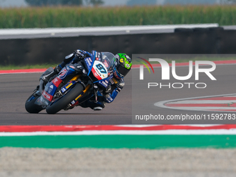 Remy Gardner from Australia of the GYTR GRT Yamaha WorldSBY Team rides a Yamaha YZF R1 during the FIM Motul Superbike World Championship - F...