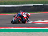 Xavi Vierge from Spain of Team HRC rides a Honda CBR1000 RR during the FIM Motul Superbike World Championship - Free practice session of the...