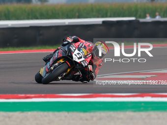 Danilo Petrucci from Italy of Brani Spark Racing Team rides a Ducati Panigale V4R during the FIM Motul Superbike World Championship - Free p...