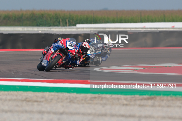 Iker Lecuona from Spain of Team HRC rides a Honda CBR1000-RR during the FIM Motul Superbike World Championship - Free practice session of th...