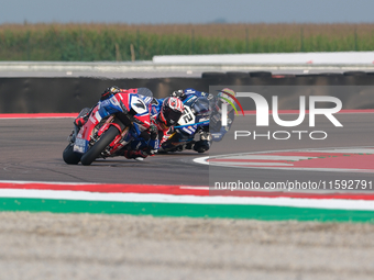 Iker Lecuona from Spain of Team HRC rides a Honda CBR1000-RR during the FIM Motul Superbike World Championship - Free practice session of th...