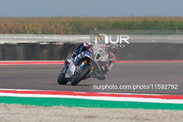 Scott Redding from the United Kingdom of the Bonovo Action BMW Team rides a BMW M1000 RR during the FIM Motul Superbike World Championship f...