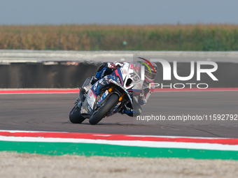 Scott Redding from the United Kingdom of the Bonovo Action BMW Team rides a BMW M1000 RR during the FIM Motul Superbike World Championship f...