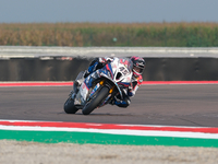 Scott Redding from the United Kingdom of the Bonovo Action BMW Team rides a BMW M1000 RR during the FIM Motul Superbike World Championship f...