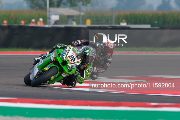 Alex Lowes from the United Kingdom of Kawasaki Racing Team World SBK rides a Kawasaki ZX-10RR during the FIM Motul Superbike World Champions...