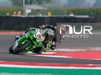 Alex Lowes from the United Kingdom of Kawasaki Racing Team World SBK rides a Kawasaki ZX-10RR during the FIM Motul Superbike World Champions...