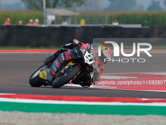 Danilo Petrucci from Italy of Brani Spark Racing Team rides a Ducati Panigale V4R during the FIM Motul Superbike World Championship - Free p...