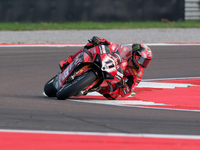 Nicolo Bulega from Italy of the Aruba.it Ducati Team rides a Ducati Panigale V4R during the FIM Motul Superbike World Championship free prac...