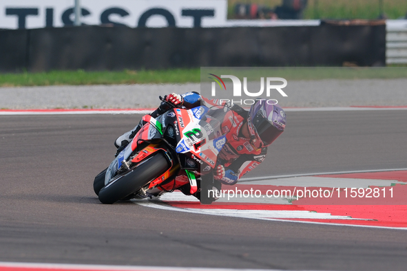 Michael Ruben Rinaldi from Italy of Team Motocorsa Racing rides a Ducati Panigale V4R during the FIM Motul Superbike World Championship - Fr...