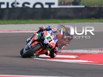 Michael Ruben Rinaldi from Italy of Team Motocorsa Racing rides a Ducati Panigale V4R during the FIM Motul Superbike World Championship - Fr...