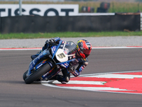 Philipp Oettl from Germany of Team GMT94 Yamaha rides a Yamaha YZF R1 during the FIM Motul Superbike World Championship - Free practice sess...