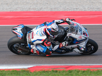 Garret Gerloff from the United States of America, of the Bonovo Action BMW Team, rides a BMW M1000 RR during the FIM Motul Superbike World C...