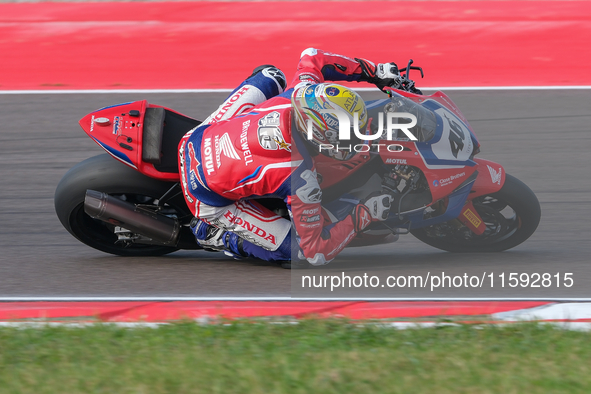 Thomas Bridewell from the United Kingdom of Honda Racing UK rides a Honda CBR1000 RR during the FIM Motul Superbike World Championship - Fre...