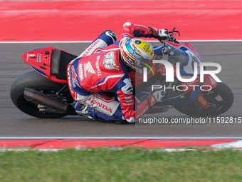 Thomas Bridewell from the United Kingdom of Honda Racing UK rides a Honda CBR1000 RR during the FIM Motul Superbike World Championship - Fre...