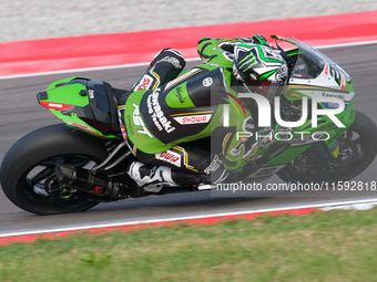 Alex Lowes from the United Kingdom of Kawasaki Racing Team World SBK rides a Kawasaki ZX-10RR during the FIM Motul Superbike World Champions...