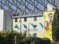 A general view of Norwich City Football Club ground before the Sky Bet Championship match between Norwich City and Watford at Carrow Road in...