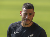 Onel Hernandez of Norwich City is seen before the Sky Bet Championship match between Norwich City and Watford at Carrow Road in Norwich, Eng...