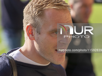 Norwich City Manager, Johannes Hoff Thorup, stands before the Sky Bet Championship match between Norwich City and Watford at Carrow Road in...