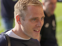 Norwich City Manager, Johannes Hoff Thorup, stands before the Sky Bet Championship match between Norwich City and Watford at Carrow Road in...