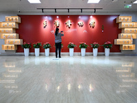 Visitors visit the Sign Language Museum at the Nanjing School for the Deaf in Nanjing, China, on September 21, 2024. (