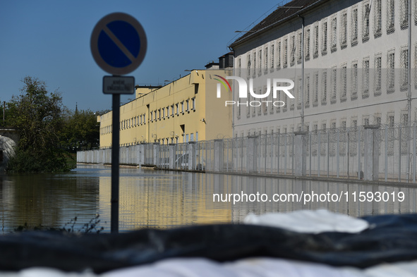 The prison of Vac on the bank of the Danube in Vac, Hungary, about 42 km from Budapest, as the peak water levels of the Danube are expected...