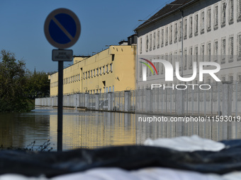 The prison of Vac on the bank of the Danube in Vac, Hungary, about 42 km from Budapest, as the peak water levels of the Danube are expected...