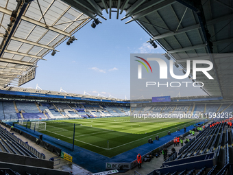 A general view of the ground during the Premier League match between Leicester City and Everton at the King Power Stadium in Leicester, Engl...