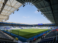 A general view of the ground during the Premier League match between Leicester City and Everton at the King Power Stadium in Leicester, Engl...