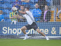 Ben Hinchliffe #1 (GK) of Stockport County F.C. warms up during the Sky Bet League 1 match between Stockport County and Leyton Orient at the...