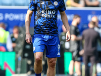 Jamie Vardy of Leicester City warms up during the Premier League match between Leicester City and Everton at the King Power Stadium in Leice...