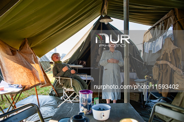 Because this month is the 80th Commemoration of the Waal River crossing during WWII, a WWII encampment is recreated on the bank of the river...