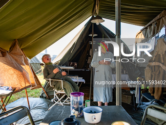 Because this month is the 80th Commemoration of the Waal River crossing during WWII, a WWII encampment is recreated on the bank of the river...